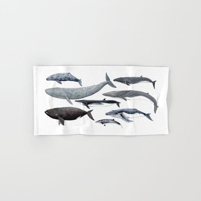 Whales and right whale Hand & Bath Towel