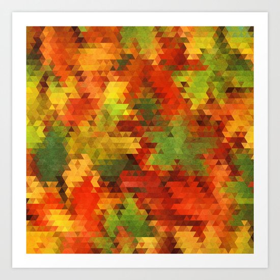 Autumn Triangles 28/04/14 Art Print