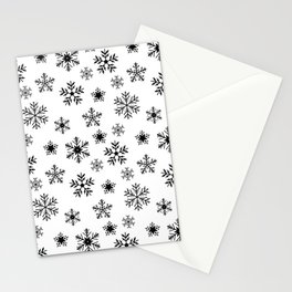 Black and White Christmas Pattern 9 Stationery Card