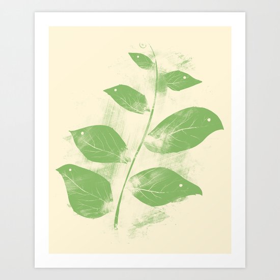 Flying Leaves Art Print
