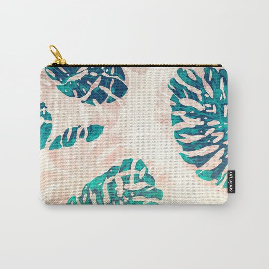CALI TROPICAL LEAVES Carry-All Pouch