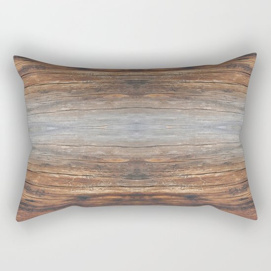 wood 4a Rectangular Pillow
