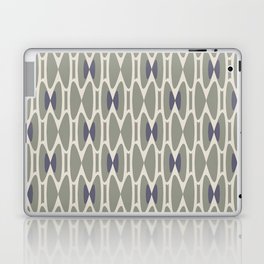 Mid Century Modern Abstract in Evergreen and Blue Violet Laptop Skin