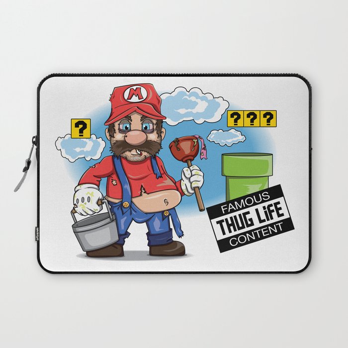 Mario Thug Life Laptop Sleeve