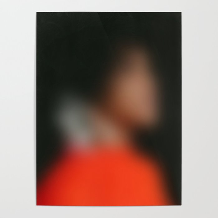 Blurred portrait: Red Poster