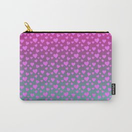 Brilliant Pink Hearts Collection Carry-All Pouch