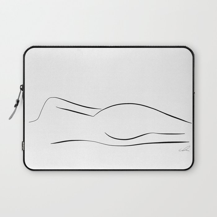 Minimalistic line drawing of a nude woman Laptop Sleeve