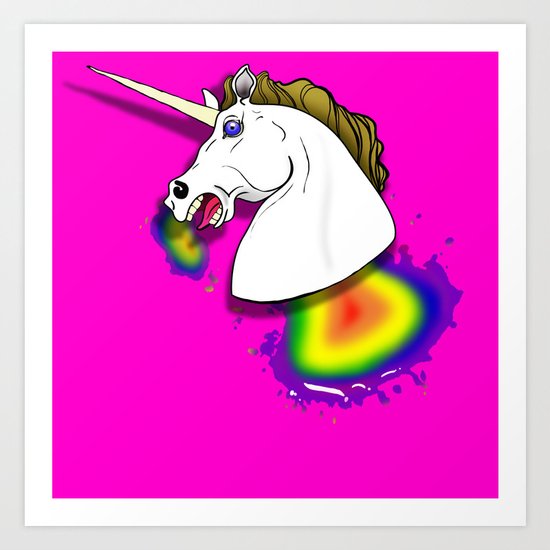 HOMOPHOBIA KILLS UNICORNS Art Print