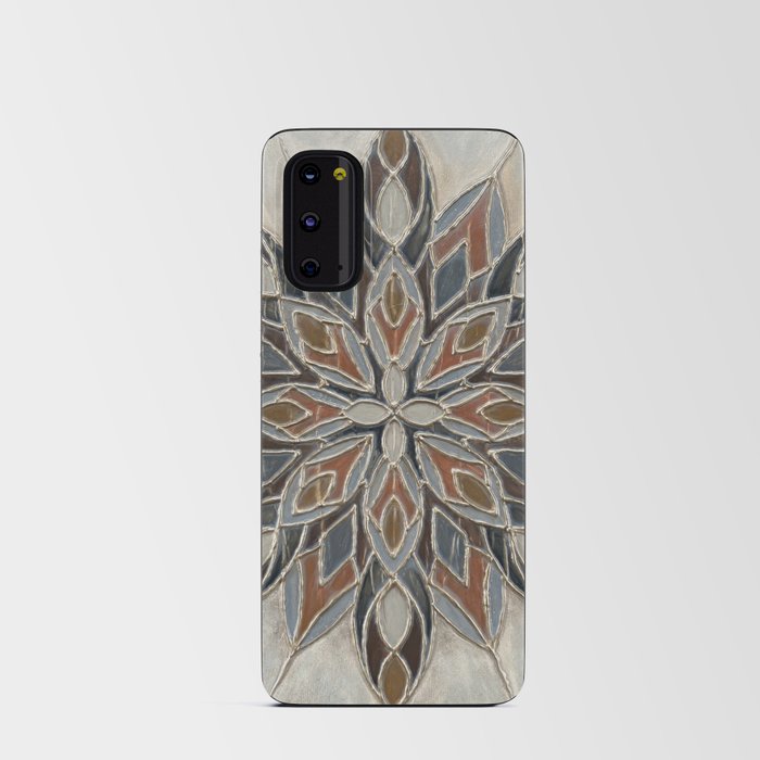 Colorful Gray Beige Rust and Brown Mandala Android Card Case
