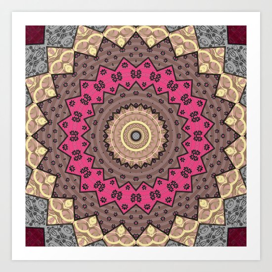 Lazy patchwork . Abstraction . Art Print