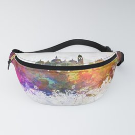 Padua skyline in watercolor background Fanny Pack