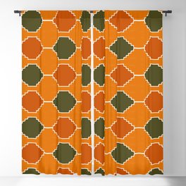 Autumn Pumkinspice Afternoons - Abstract Southwestern Pattern Blackout Curtain