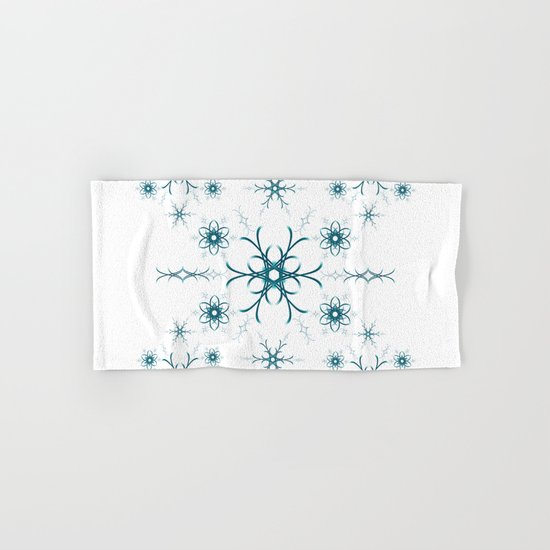 Blue flowers. Pattern. Hand & Bath Towel