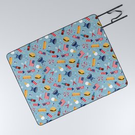 American cookout - blue Picnic Blanket