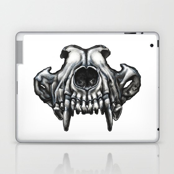 Illustrated Wolf Skull Laptop & iPad Skin