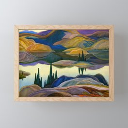 Franklin Carmichael - Mirror Lake - Canada, Canadian Watercolor Painting - Group of Seven Framed Mini Art Print