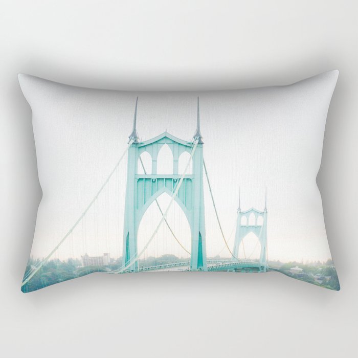 St. Johns Portland Bridge Photograph Rectangular Pillow