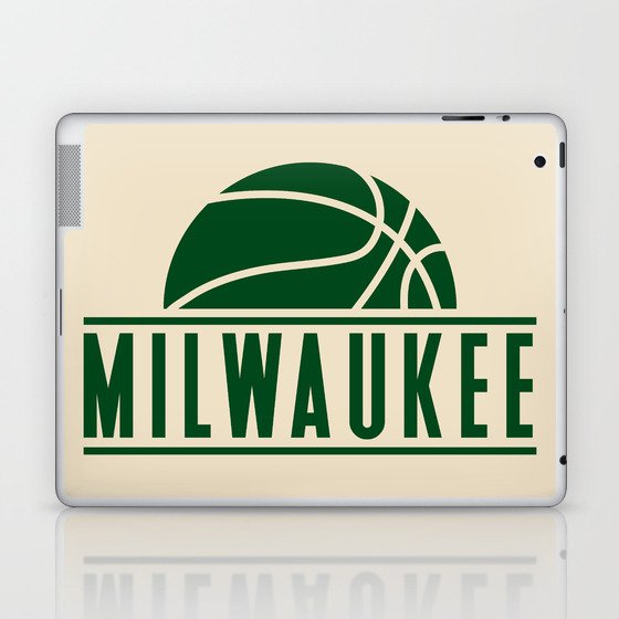 Milwaukee basketball modern logo cream Laptop & iPad Skin