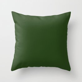 Solid Dark Forest Green Simple Solid Color All Over Print Throw Pillow
