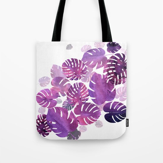 Violet Tropical Tote Bag