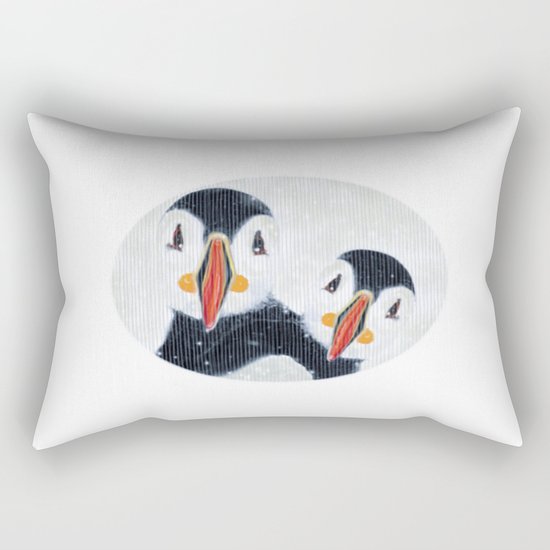 Puffins Rectangular Pillow