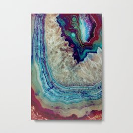 Agate Metal Print | Abstract, Giftidea, Nature, Preciousstone, Digital, Mineral, Gem, Blue, Precious, Amazing 