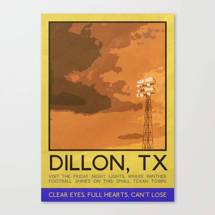 Silver Screen Tourism: DILLON, TX / FRIDAY NIGHT LIGHTS Canvas Print