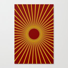 sun with maroon background Canvas Print