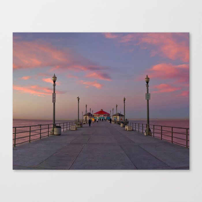 Huntington Beach Pier Sunrise 11/18/15 Canvas Print