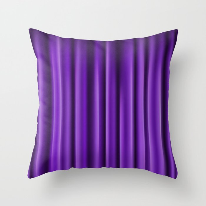 Violet Curtain Background Throw Pillow