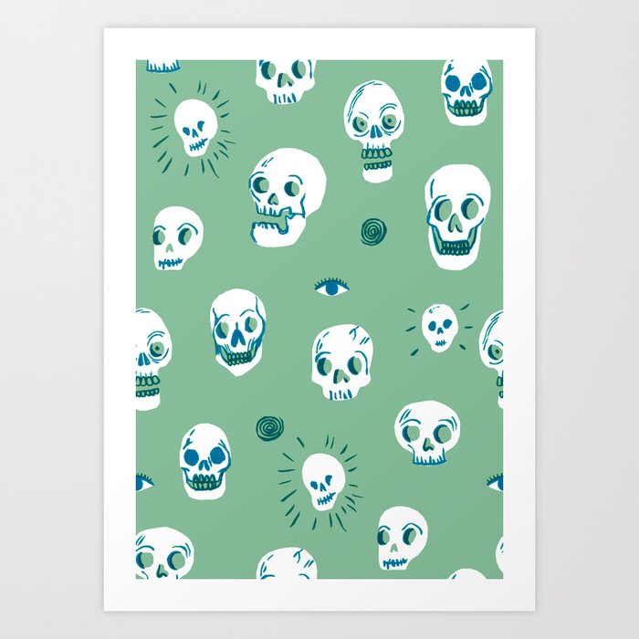 Pattern of Skulls Art Print