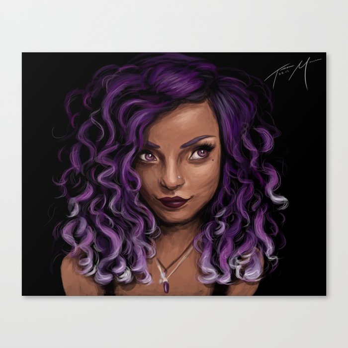 Indigo in Purple Canvas Print