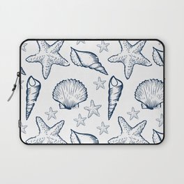 Clams and Shells Pattern - A day at the beach Laptop Sleeve