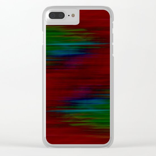 Warp lines abstract pattern Clear iPhone Case