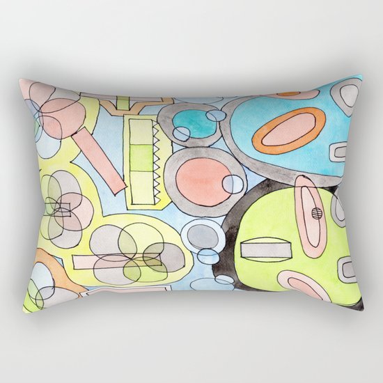 Abstract Star Colony Pattern Rectangular Pillow