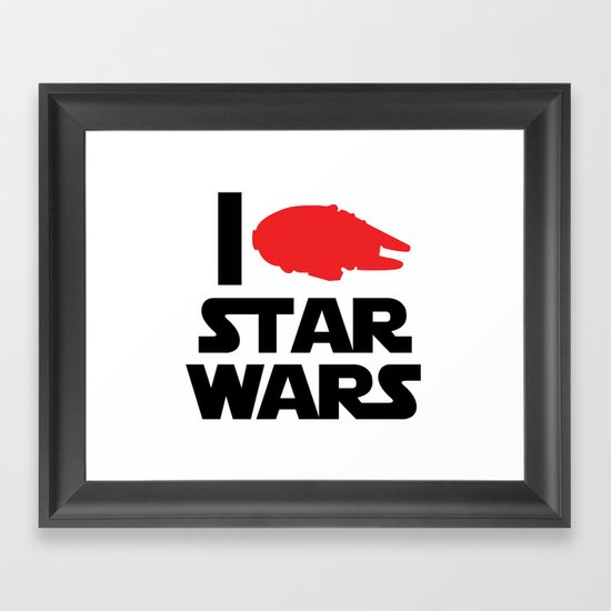 I Heart Star Wars Framed Art Print