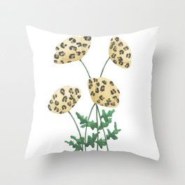 Wild Flowers - Leopard 2 Throw Pillow