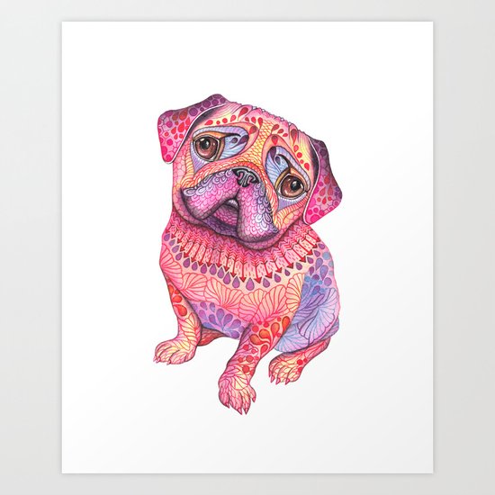 Pugberry Art Print