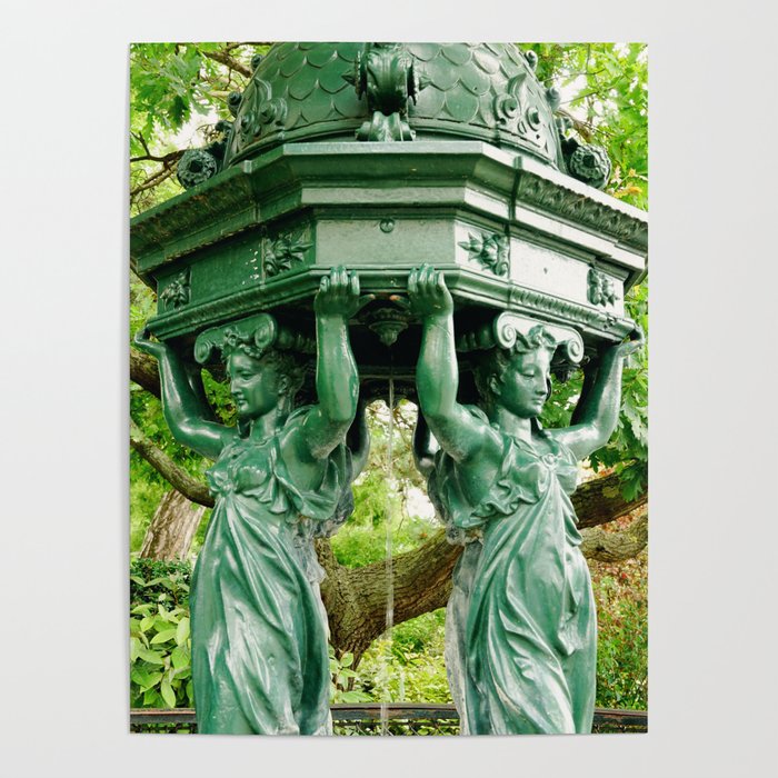 Parisian fountains Poster