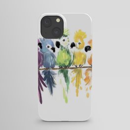 Rainbow Parrot Posse iPhone Case
