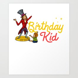 Circus Birthday Party Mom Theme Cake Ringmaster Art Print