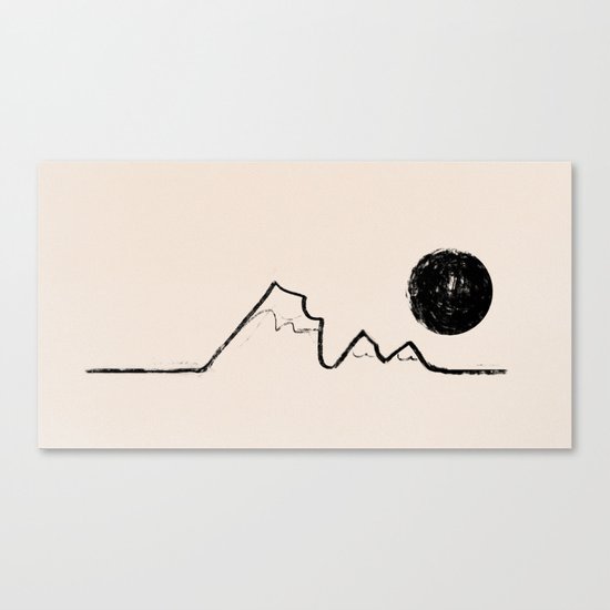 Black Moon Mountains Canvas Print