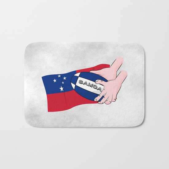 Samoa Rugby Flag Bath Mat