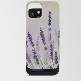 Lavender Flowers Watercolor iPhone Card Case