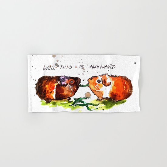 Guinea Pigs Feeling Awkward Hand & Bath Towel