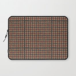 Vintage Brown Houndstooth Tweed  Laptop Sleeve | Retro, Tweed, Pattern, Autumn, English, Hipster, Fall, Vintage, Royal, Corn 