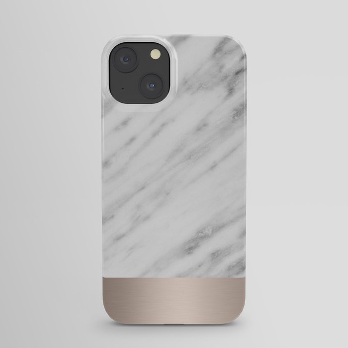 Carrara Italian Marble Holiday White Gold Edition iPhone Case