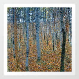 Gustav Klimt - Beech Grove I - Forest Painting Art Print
