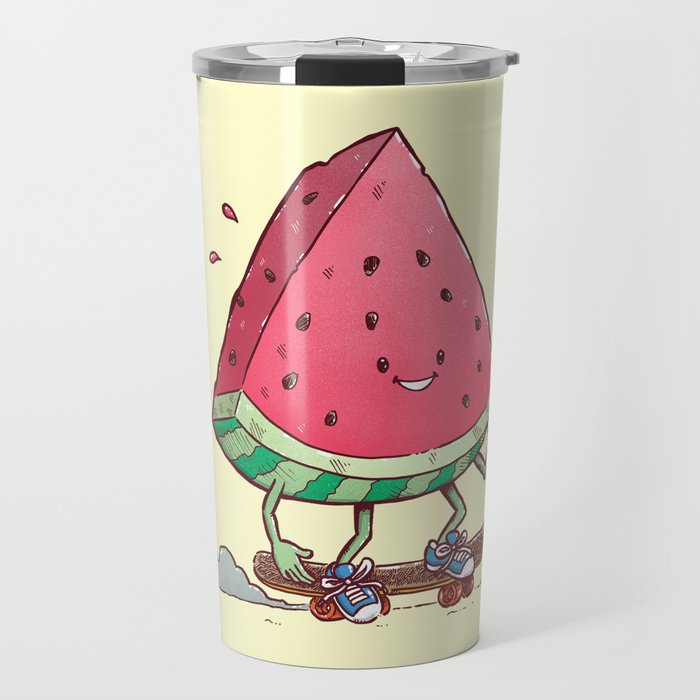 Watermelon Slice Skater Travel Mug
