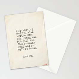 Lao Tzu wise thoughts Stationery Card